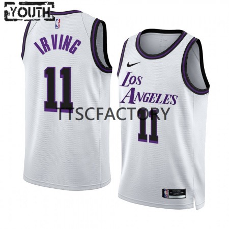 Maillot Basket Los Angeles Lakers Kyrie Irving 11 Nike 2022-23 City Edition Blanc Swingman - Enfant